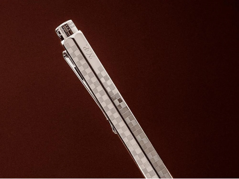 Caran d'Ache Ecridor Damier Mechanical pencil, Brass, Silver, 4.566 - Image 4
