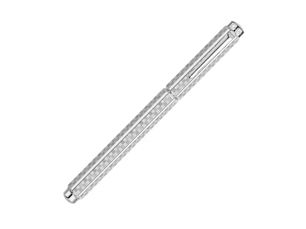 Caran d'Ache Ecridor Damier Rollerball pen, Brass, Silver, 838.566, - Image 3
