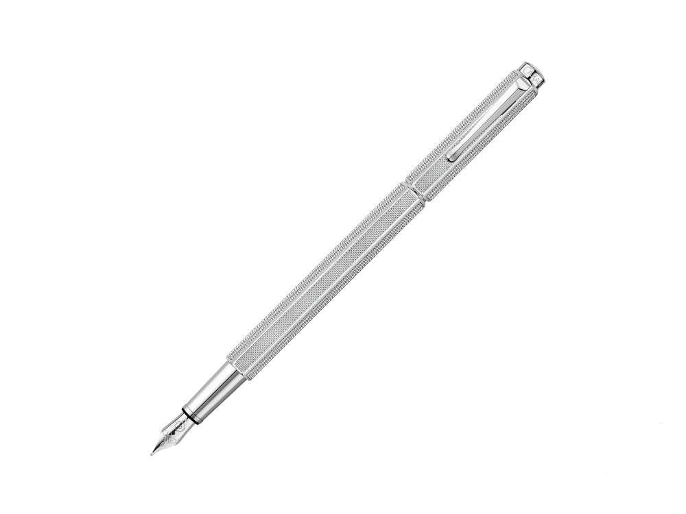 Caran d'Ache Ecridor Milanese Mesh Fountain Pen, Brass, Silver, 958.345 - Image 2