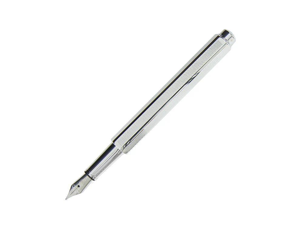 Caran d'Ache Ecridor Retro Fountain Pen, Palladium, Silver, 958.485 - Image 3
