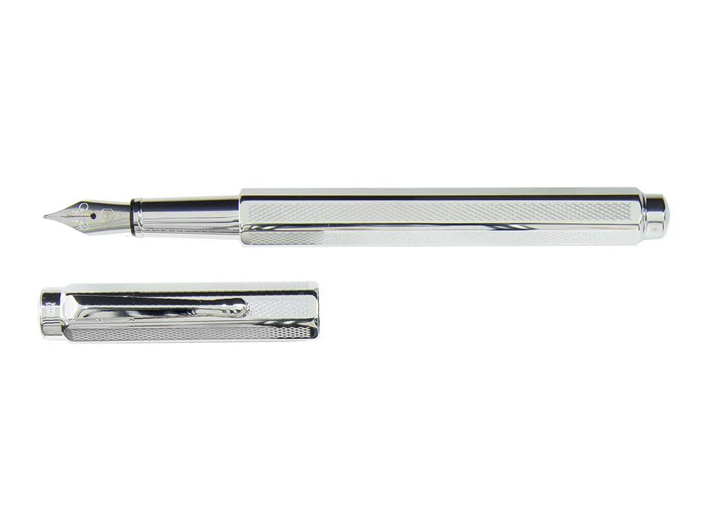 Caran d'Ache Ecridor Retro Fountain Pen, Palladium, Silver, 958.485 - Image 4