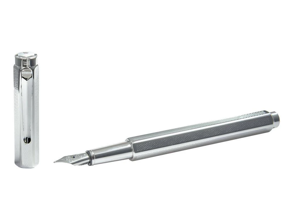 Caran d'Ache Ecridor Retro Fountain Pen, Palladium, Silver, 958.485 - Image 5