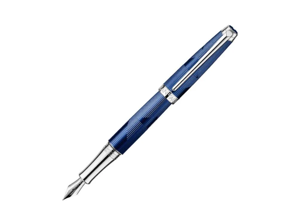 Caran d'Ache Léman Bleu Marin Fountain Pen, Lacquer, Blue, 4799.169 - Image 2