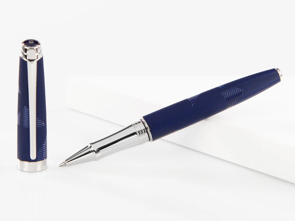 Caran d'Ache Léman Bleu Marin Rollerball pen, Lacquer, Blue, 4779.169 - Image 2