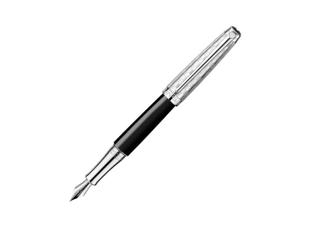 Caran d'Ache Léman Damier Fountain Pen & Black Leather Case,  4799.566 - Image 3