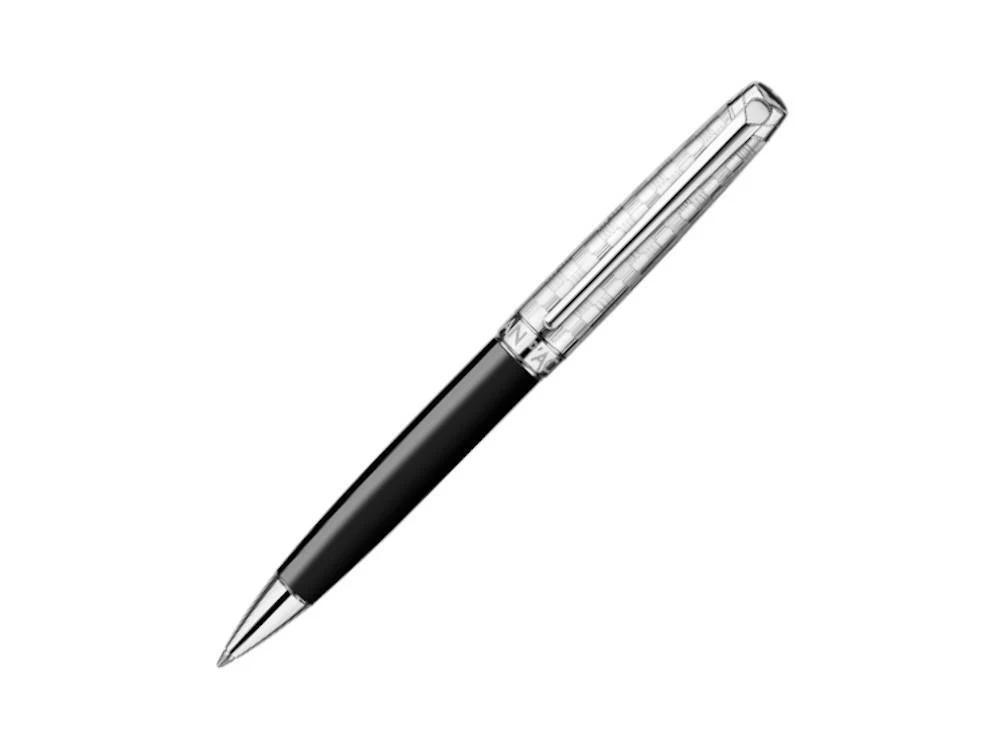 Caran d'Ache Léman Damier Set Ballpoint pen & Black Leather Case, 4789.566 - Image 2
