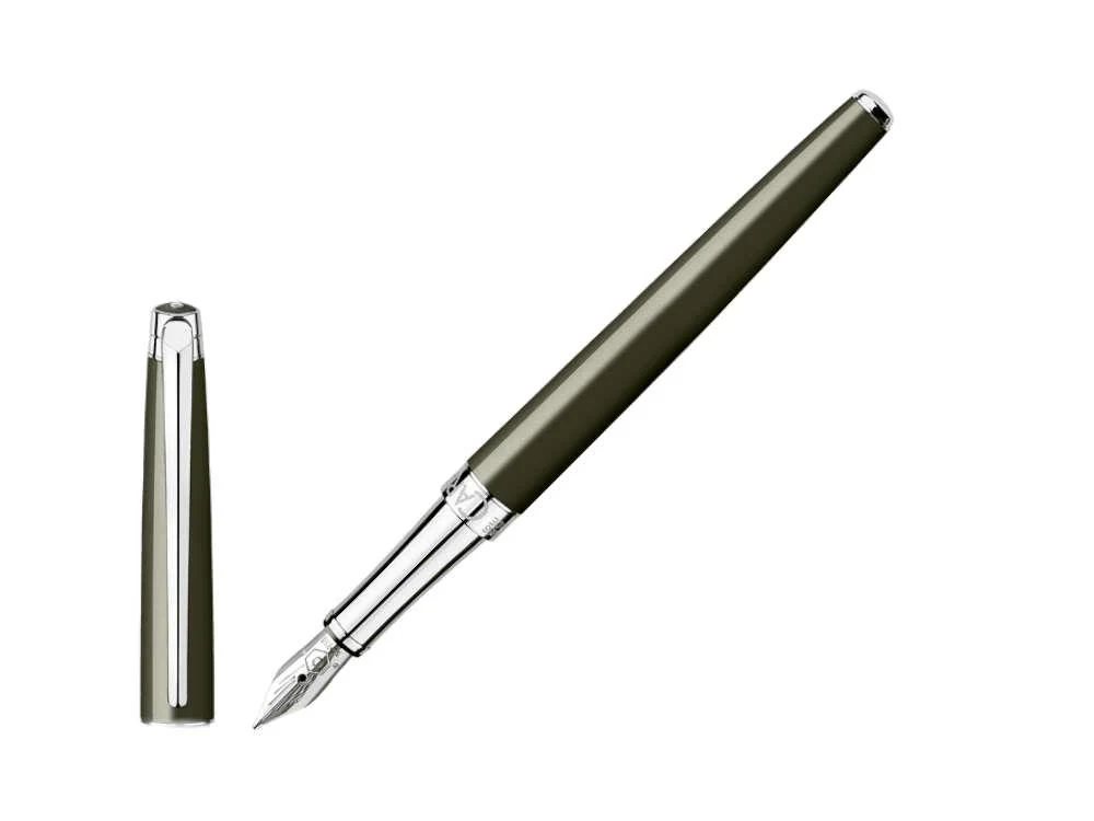Caran d'Ache Léman Slim Terre d’Ombre Fountain Pen, Green, 4791.016 - Image 2