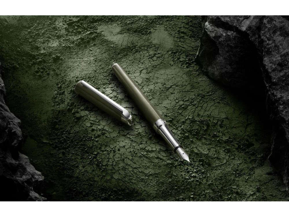 Caran d'Ache Léman Slim Terre d’Ombre Fountain Pen, Green, 4791.016 - Image 5