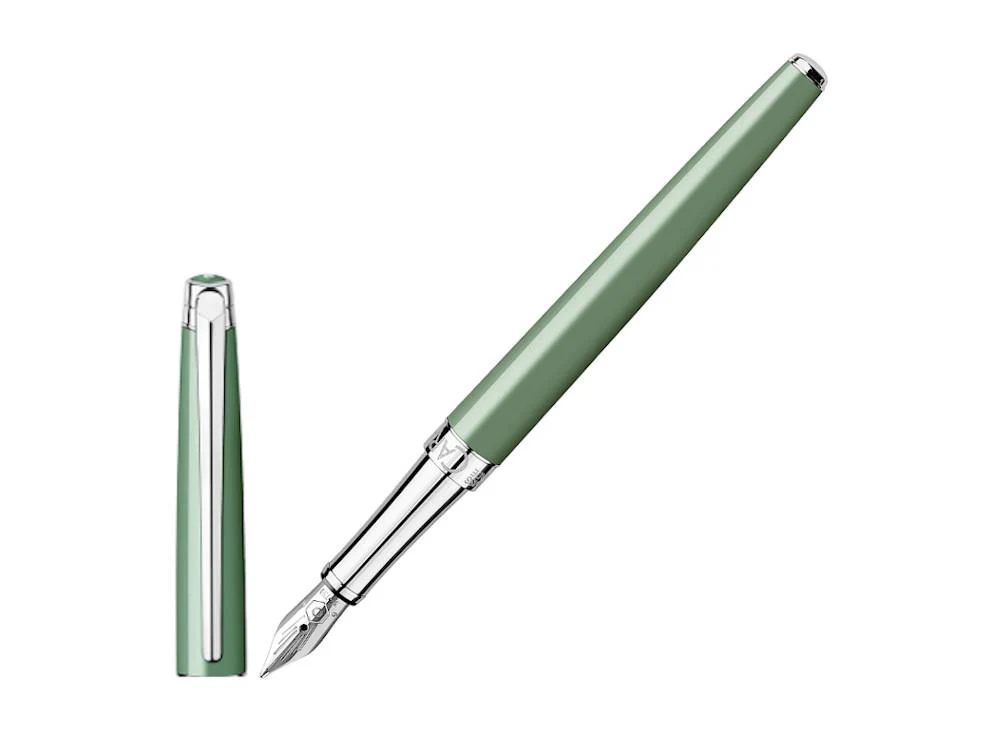 Caran d'Ache Léman Slim Vert de Gris Fountain Pen, Green, 4791.713 - Image 2