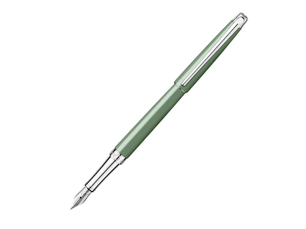 Caran d'Ache Léman Slim Vert de Gris Fountain Pen, Green, 4791.713 - Image 3