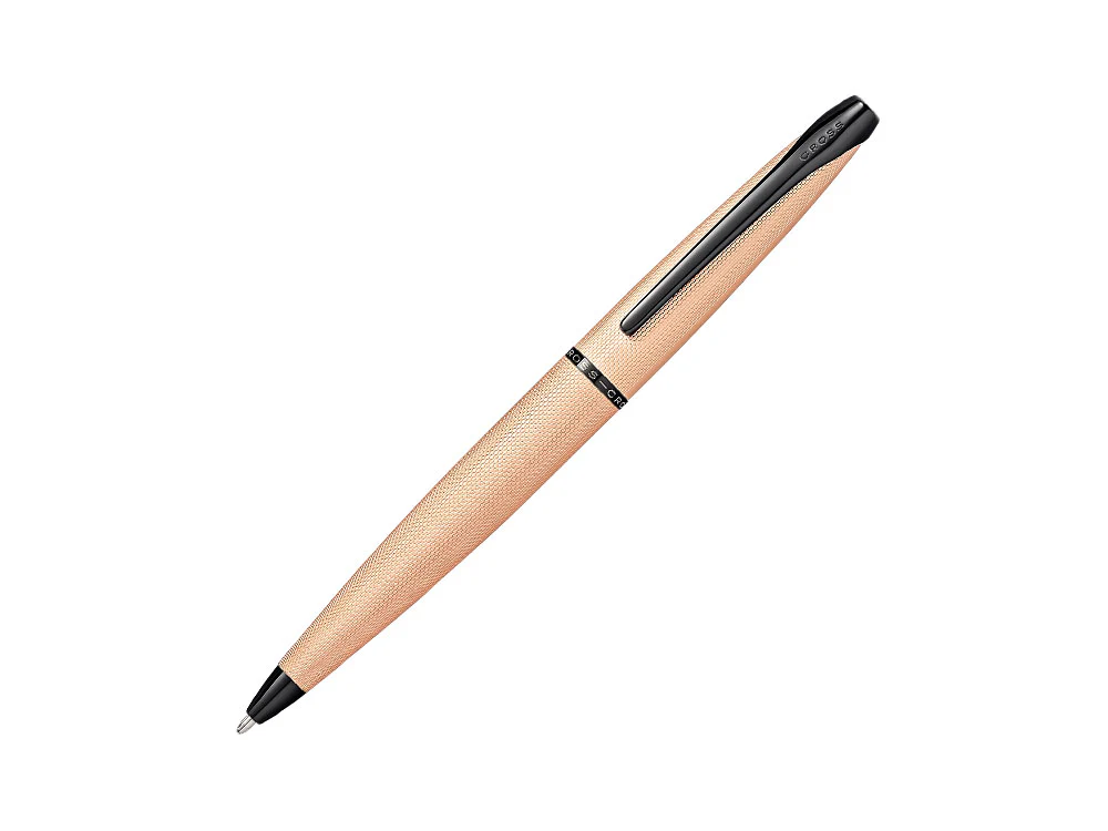 Cross ATX Ballpoint pen, Rose Gold PVD , Pink, Brushed, Black PVD Trims, 882-42 - Image 2