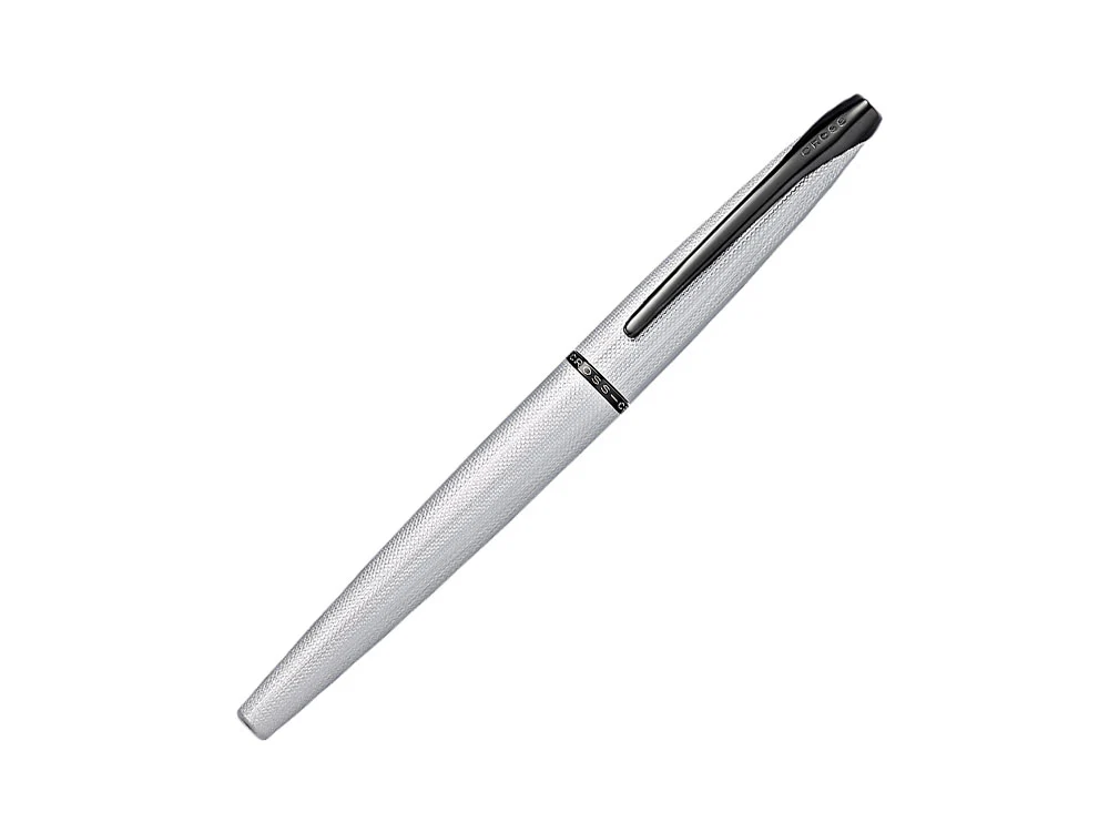 Cross ATX Fountain Pen, Chrome PVD, Silver, Brushed, Black PVD Trims - Image 3
