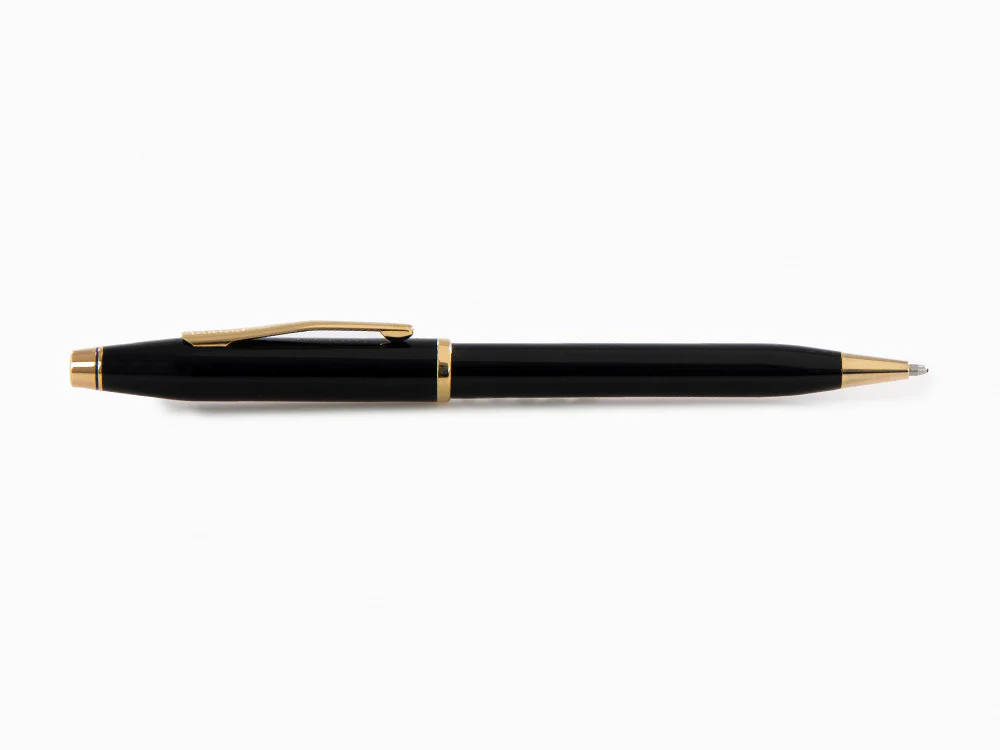 Cross Century II Ballpoint Pen - Black Lacquer & Gold - Image 4