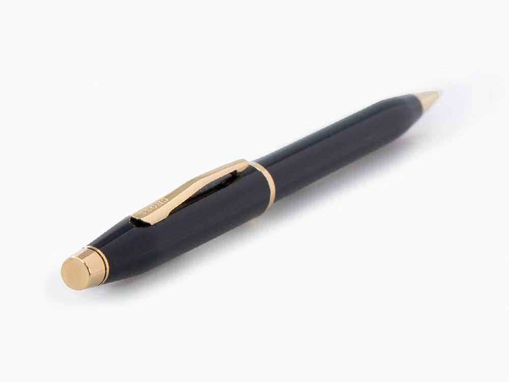 Cross Century II Ballpoint Pen - Black Lacquer & Gold - Image 6