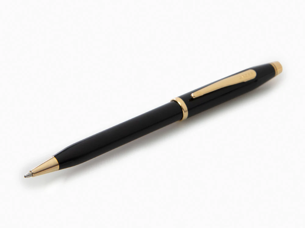 Cross Century II Ballpoint Pen - Black Lacquer & Gold - Image 7
