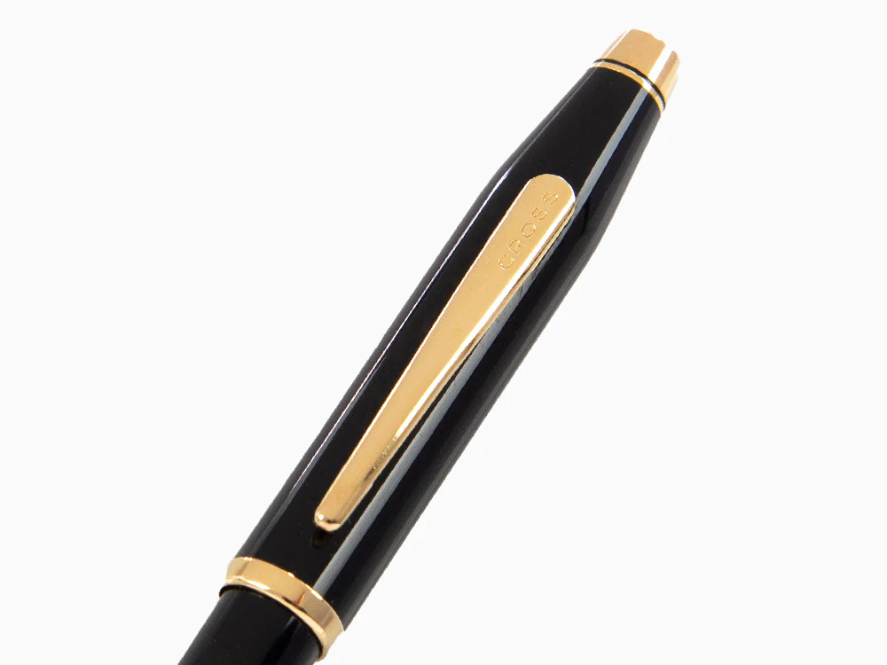 Cross Century II Ballpoint Pen - Black Lacquer & Gold - Image 8