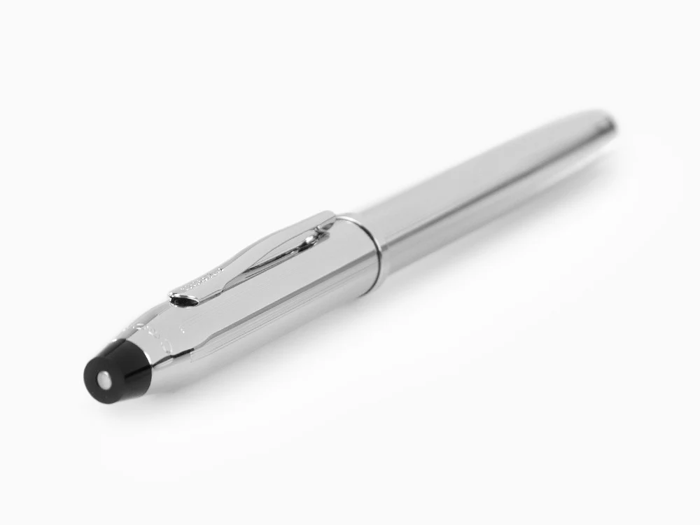 Cross Century II Fountain Pen, Chrome, Silver, Chrome Trim, Ribbed - Image 6