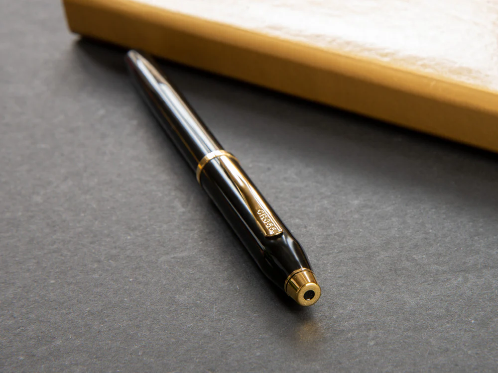 Cross Century II Fountain Pen, Lacquer, Black, 23K Gold plated, Polished - Image 6