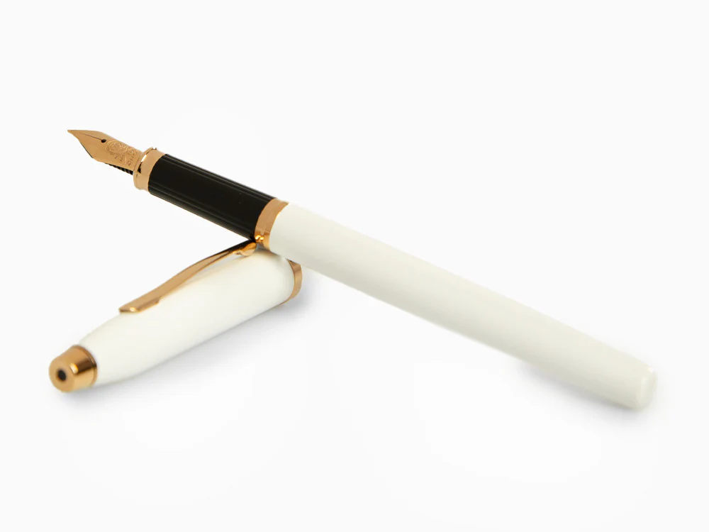 Cross Century II Fountain Pen, White Lacquer, Rose Gold, AT0086-113 - Image 8
