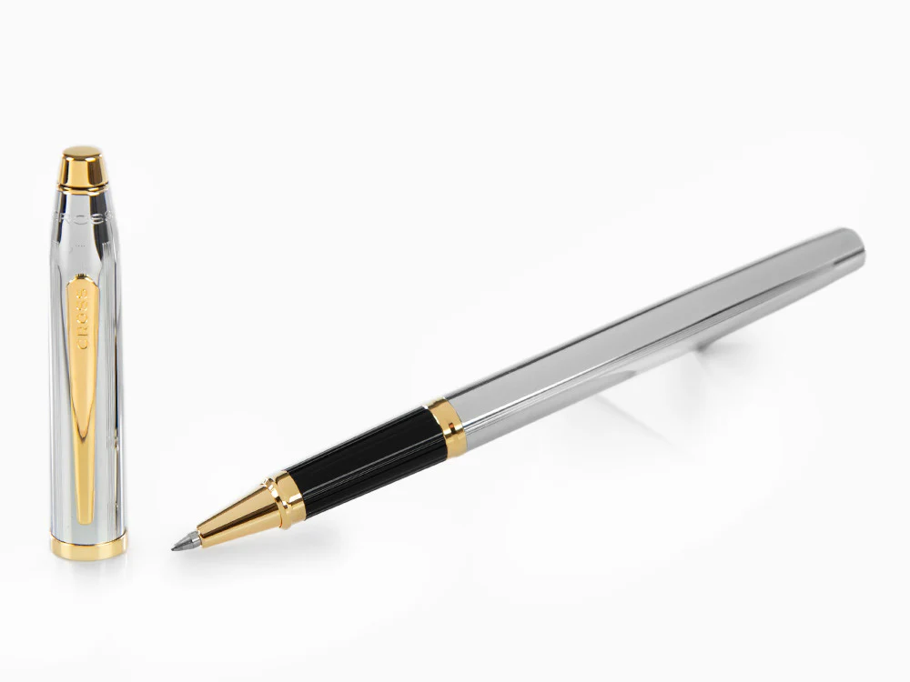 Cross Century II Medalist Rollerball pen, Chrome, Silver, 23K Gold plated - Image 2