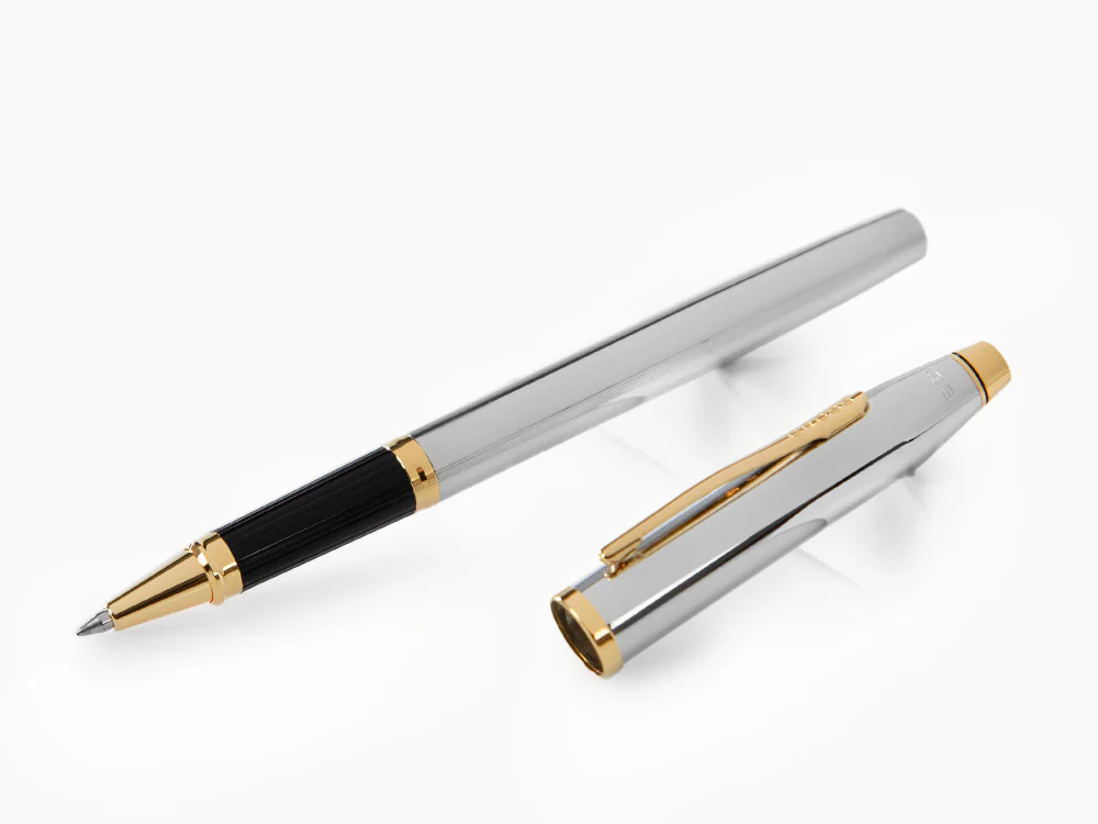 Cross Century II Medalist Rollerball pen, Chrome, Silver, 23K Gold plated - Image 4
