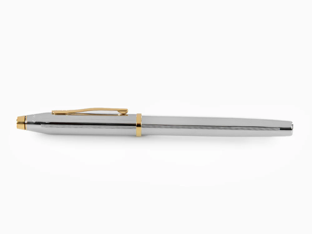 Cross Century II Medalist Rollerball pen, Chrome, Silver, 23K Gold plated - Image 9