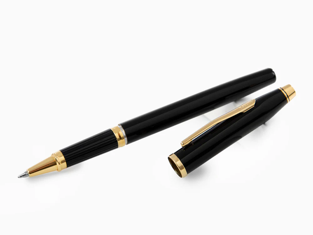 Cross Century II Rollerball pen, Lacquer, Black, 23K Gold plated, 414-1 - Image 4