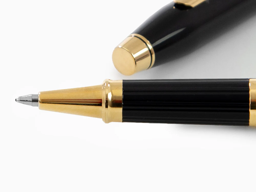 Cross Century II Rollerball pen, Lacquer, Black, 23K Gold plated, 414-1 - Image 5