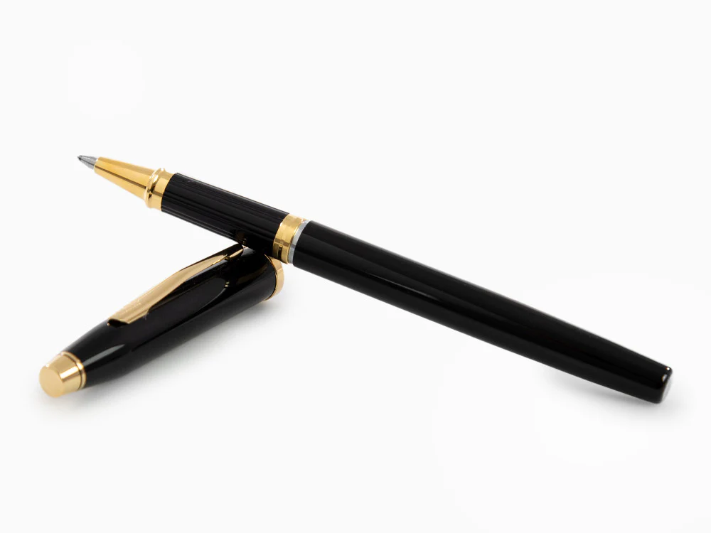 Cross Century II Rollerball pen, Lacquer, Black, 23K Gold plated, 414-1 - Image 7