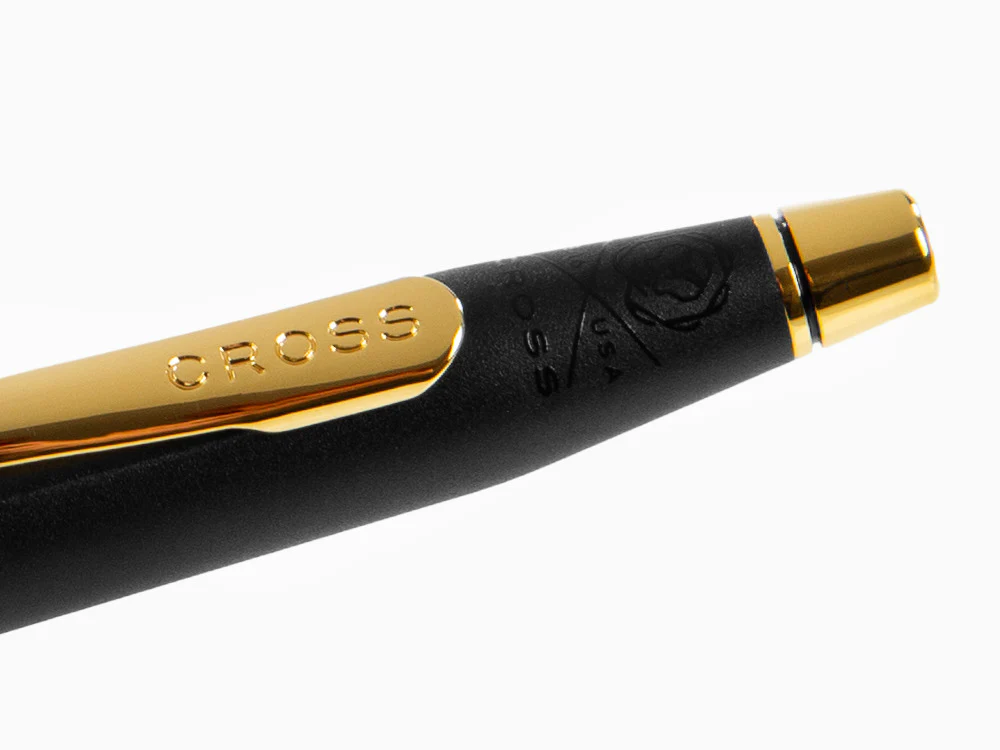 Cross Classic Century Ballpoint pen, 23K Gold Trim, Black, 2502 - Image 8