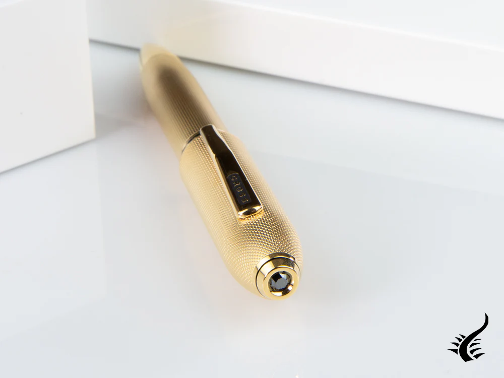 Cross Peerless 125 Ballpoint Pen, 23K Gold Plated, Guilloche, AT0702-4 - Image 6