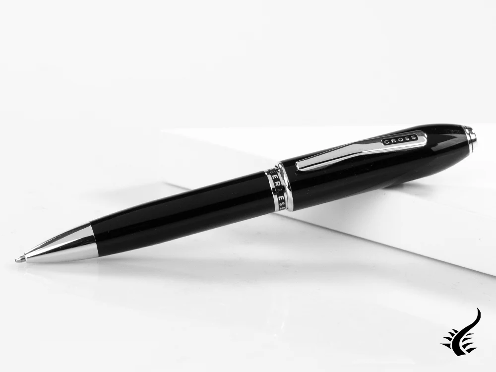 Cross Peerless 125 Ballpoint pen, Lacquer, Black, Polished, Platinum, AT0702-1 - Image 2