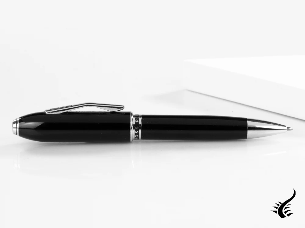 Cross Peerless 125 Ballpoint pen, Lacquer, Black, Polished, Platinum, AT0702-1 - Image 4