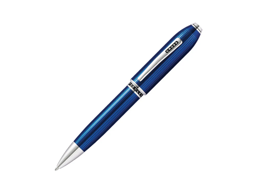 Cross Peerless 125 Ballpoint pen, Lacquer, Blue, Platinum trim, AT0702-14 - Image 2