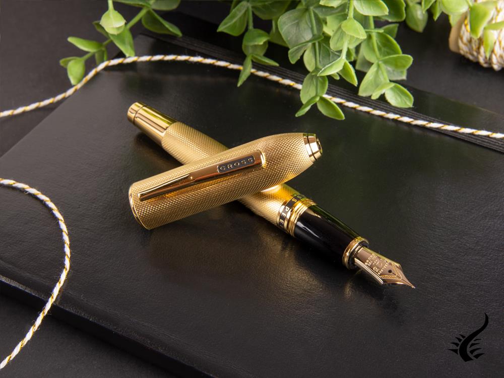 Cross Peerless 125 Fountain Pen, 23K Gold Plated, Polished, AT0706-4 - Image 2