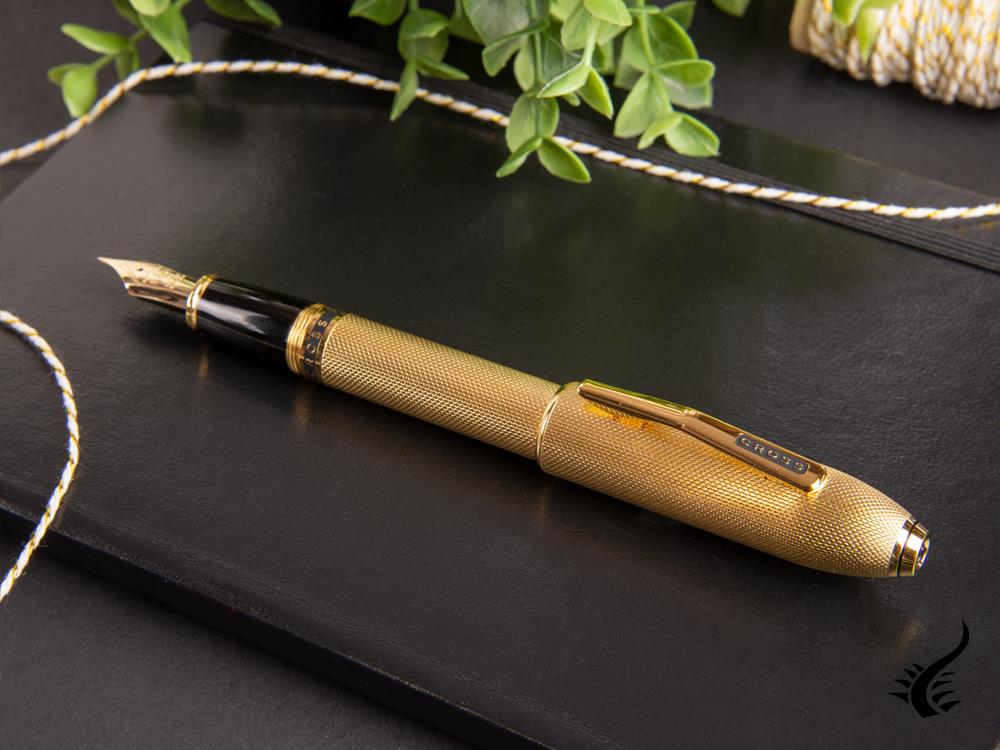 Cross Peerless 125 Fountain Pen, 23K Gold Plated, Polished, AT0706-4 - Image 4