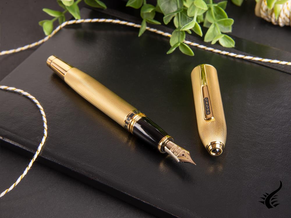 Cross Peerless 125 Fountain Pen, 23K Gold Plated, Polished, AT0706-4 - Image 5
