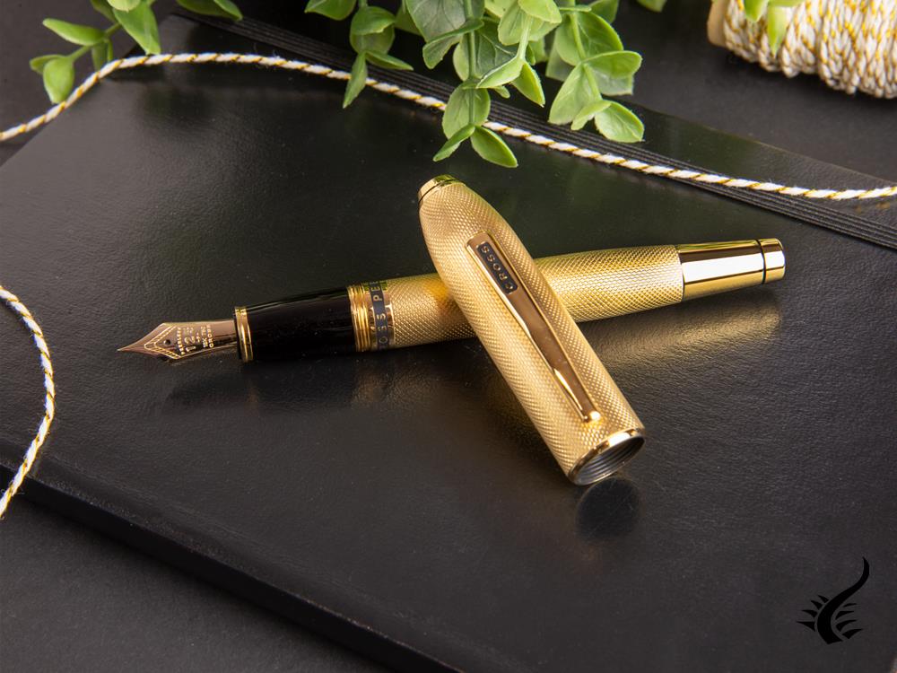 Cross Peerless 125 Fountain Pen, 23K Gold Plated, Polished, AT0706-4 - Image 7