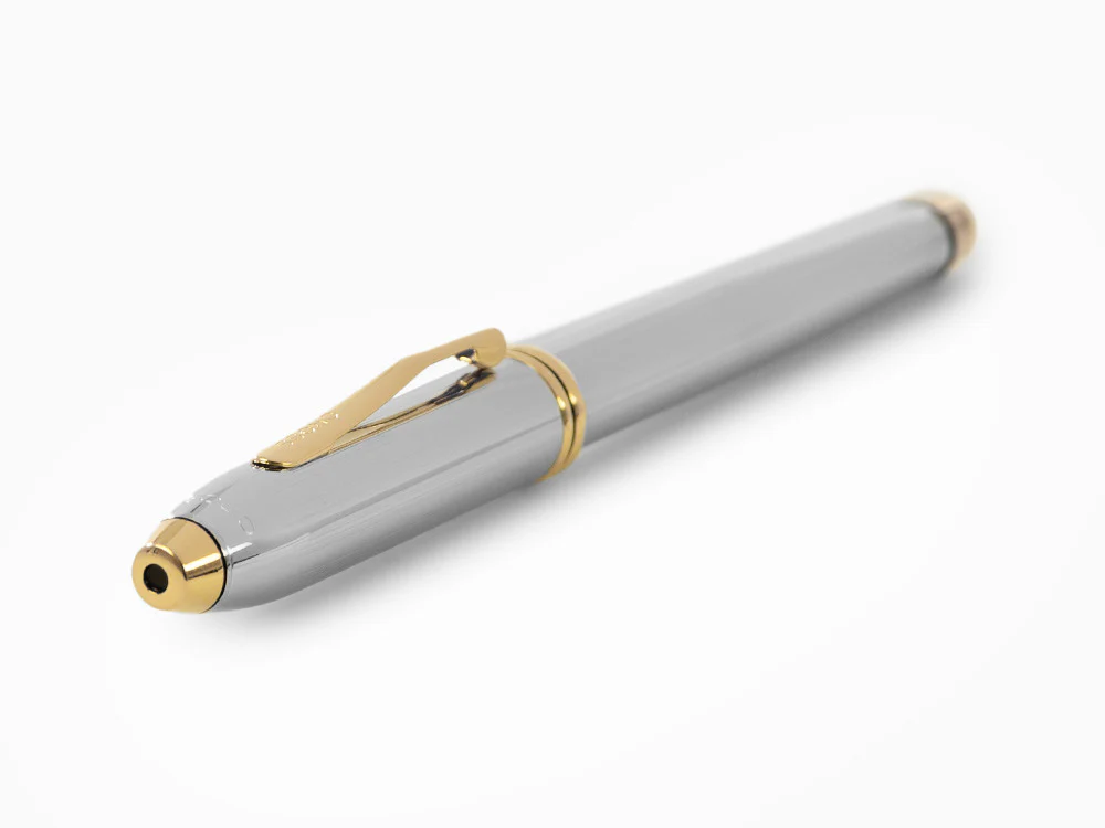 Cross Townsend Fountain Pen, Chrome, Silver, Polished, 23K Gold plated - Image 6