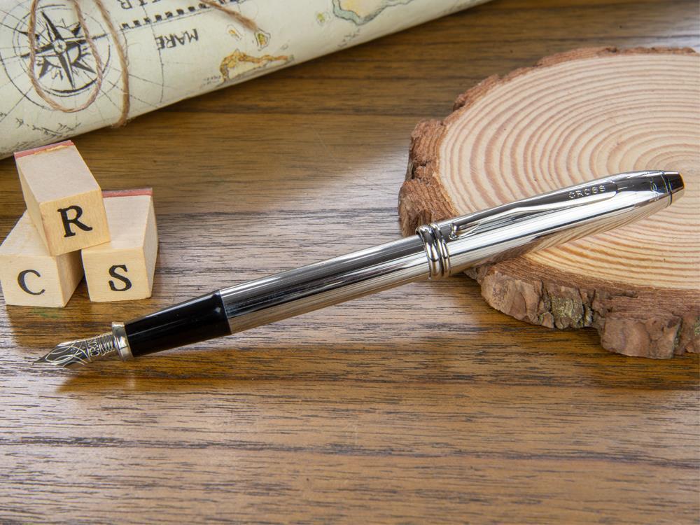 Cross Townsend Fountain Pen, Chrome, Silver, Polished, Resin, 536 - Image 4