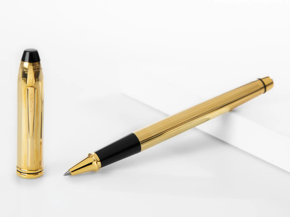 Cross Townsend Rollerball Pen, 10K Gold Filled, Gold, Polished, Resin, 705 - Image 2