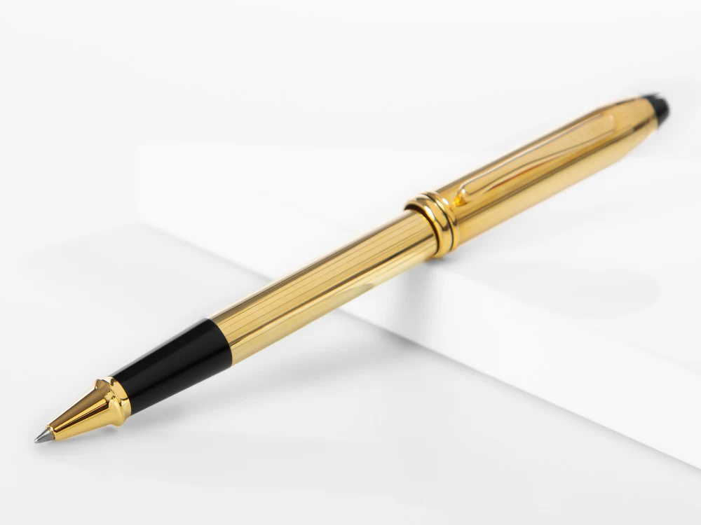 Cross Townsend Rollerball Pen, 10K Gold Filled, Gold, Polished, Resin, 705 - Image 3