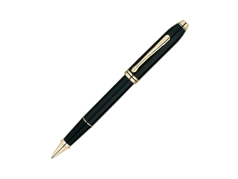 Cross Townsend Rollerball Pen, Lacquer, Black, 23K Gold plated, Polished, 575 - Image 2