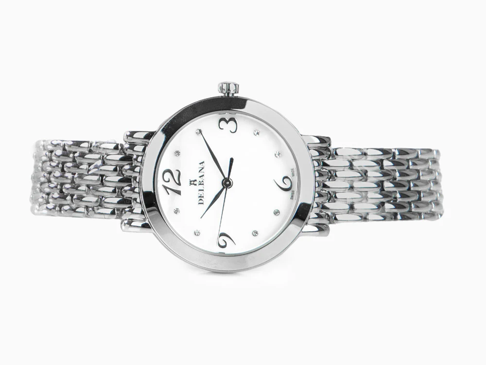 Delbana Dress Villanova Quartz Watch, White, 32 mm, 41701.613.1.514 - Image 4