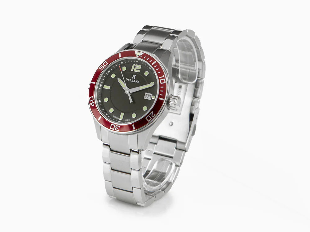 Delbana Sports Mariner Quartz Watch, Black, 42 mm, 41701.716.6.036 - Image 4