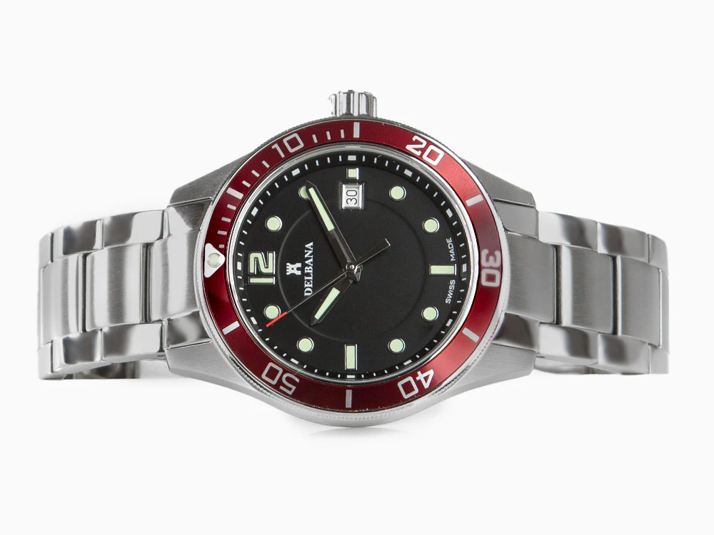 Delbana Sports Mariner Quartz Watch, Black, 42 mm, 41701.716.6.036 - Image 7