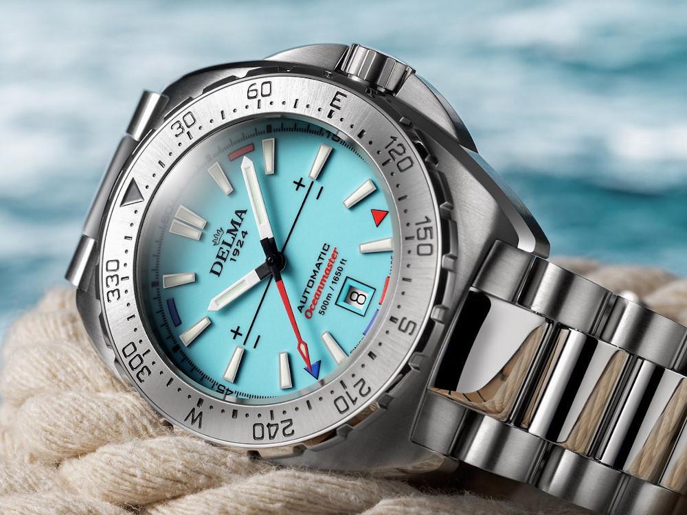 Delma Diver Oceanmaster Lume Automatic Watch, Blue, 44 mm, 41701.670.6.199 - Image 4