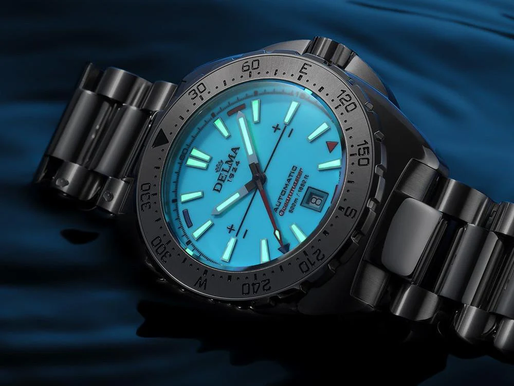 Delma Diver Oceanmaster Lume Automatic Watch, Blue, 44 mm, 41701.670.6.199 - Image 5