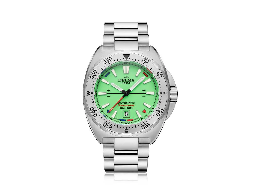 Delma Diver Oceanmaster Lume Automatic Watch, Green, 44 mm, 41701.670.6.149 - Image 2