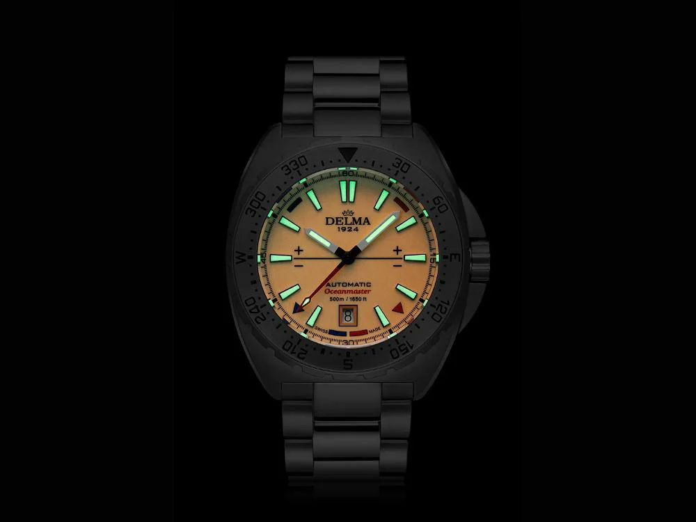 Delma Diver Oceanmaster Lume Watch, Orange, 44 mm, 41701.670.6.159 - Image 3